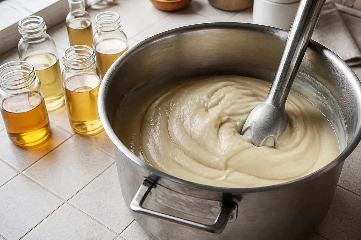 Saponification à froid : réaction, cure et surgras